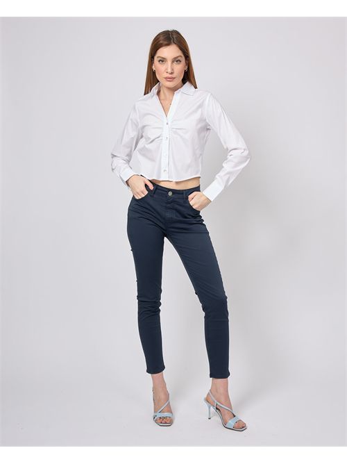 Camicia cropped Yes Zee con arricciatura sul davanti YES ZEE | C406-YU000101